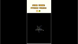 Random Colour Star using python Turtle
