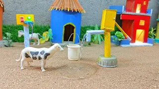 Diy Mini Water Hand Pump Farming With Drinking Cow Science Project