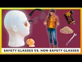Safety Glasses Tested Against a Nail Gun a Wrench and Dust