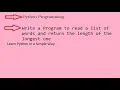 Write A Program To Read A List Of Words And Return The Length Of The Longest One Hindi