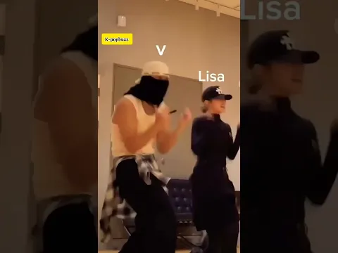 Lisa and BTS v do it dence 😍#lisa #taehyung #bts #blackpink #v