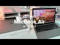 MacBook Air M1 unboxing space gray in 2025 accessories esr wireless mouse aesthetic setup