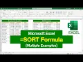 MS Excel - SORT Function SORT Formula in Excel