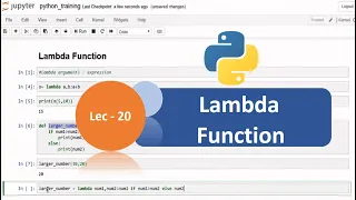 Python Tutorial - 20 Anonymous Functions Lambda Functions Python Tutorial for Beginners