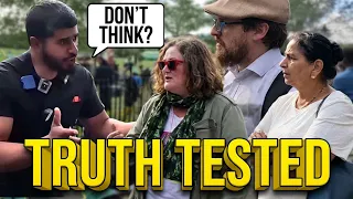 Jewish Man Avoided Muslim's Straightforward Question! Hamza VS Ladies | Speakers Corner