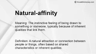 Natural-affinity Meaning