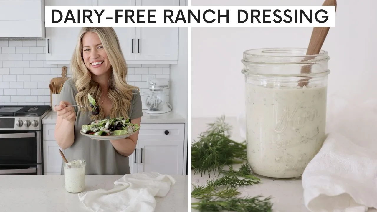 Easy Vegan Ranch Dressing Recipe + Little Gem Salad