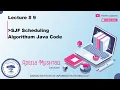 SJF Scheduling Algorithm Java Code