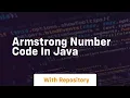 armstrong number code in java