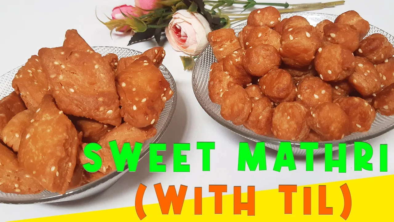 Meethi mathri till flavour   Sesame Seeds sweet mathri