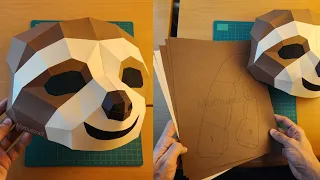 Cómo hacer una Máscara de Oso Perezoso 🦥 | Plantilla PDF + Tutorial DIY