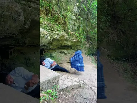 Holding An Umbrella At Natural Wind Cave Watch What This Powerful Cave Airflow Does