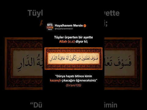 Tüyler Ürperten Bir Ayette Allah Diyor Ki;