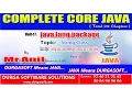 Core Java - java lang package