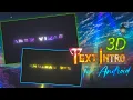Ae like 3D Text Intro in Android Free Preset 3d Text Android Tutorial ft Shubham - VFX