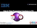 Date Time Processing Functions in ITX