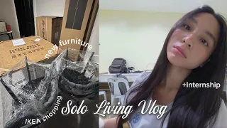 Alone in Manila Ep 9 New Furniture Ikea Shopping Haul Cafes Internship