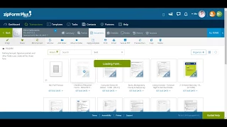 Creating and Applying a Template in zipForm Plus