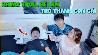 VLOG Shima and Her Boyfriend Prank Little Lam by Turning Him into a Girl While He Sleeps Still
