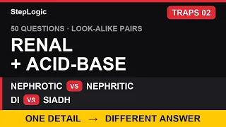 USMLE Step 1 Renal Acid-Base 50 Look-Alike Traps Nephrotic vs Nephritic DI vs SIADH