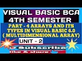 PART - 4 ARRAYS AND ITS TYPES IN VISUAL BASIC 6 0 MULTIDIMENSIONAL ARRAY