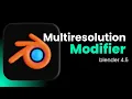 How to Use Multiresolution Modifier in Blender for Beginners