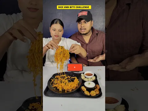Dice And Bite Food Challenge with Sister | Spicy Maggi | Momos Eating #shorts #foodchallenge