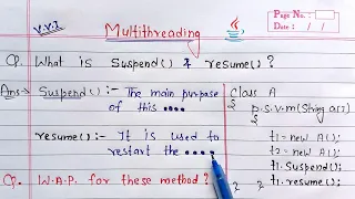 suspend and resume method in java multithreading Learn Coding