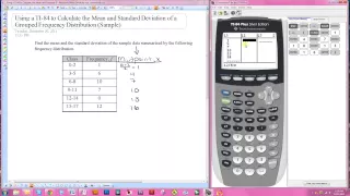 Using the TI-84 for the Mean and Standard Deviation of a Grouped Frequency Distribution