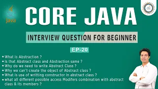 Session-20 Core Java Interview Question Abstract Class IN depth Som Sir