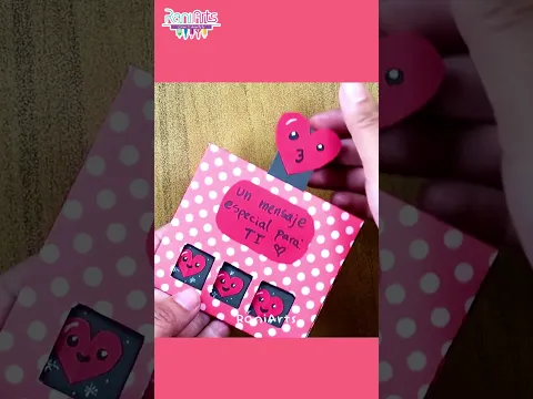 ¡TARJETA SORPRESA con mensaje secreto! 💌✨😱 #shorts #amor #papercraft