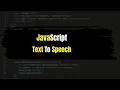Text To Speech Converter HTML CSS and JavaScript Text To Speech in JavaScript using SpeechSynthesis
