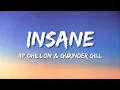 INSANE Ap Dhillon Gurinder Gill - ft Shinda Kahlo