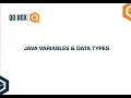 Java Variables And Data Types - 2 QO-BOX