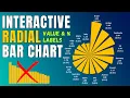 How to Create Interactive Radar Radial Bar Chart in Excel Data Labels value