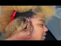Peekaboo Pink Braids No Stitch Stitch Straight Backs Blonde Hair