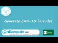 Excel EAN-13 Barcode Generator create EAN-13 barcodes in Microsoft Excel No barcode font installed