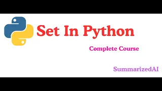 Python Set Tutorial for Beginners Remove Duplicates the Smart Way