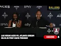 A ja Wilson Jackie Young Las Vegas Aces Postgame Presser vs Atlanta Dream 08 18 26