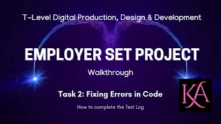 T-Level DPDD Employer Set Project Task 2 Fixing Errors in Code