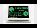 A Very Big Sum HackerRank Solution Explanation in Hindi coding4u