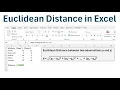 How to Calculate Euclidean Distance in Excel