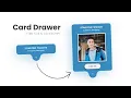 Animated Profile Card Drawer UI Design using Html CSS Javascript