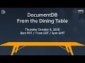 DocumentDB From The Dining Table Episode 1 Connection and Cursor Problems Elasticsearch Sync