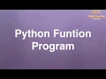 43 Python Function Program Online Training Download app from below link