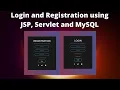 Part-2 Login and Registration using JSP Servlet and MySQL NetBeans