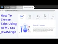How to create tab using html css javascript