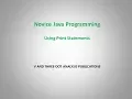 Novice Java Programming Using Print Statements