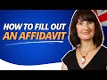 How to Fill Out an Affidavit