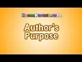Author s Purpose eLearning Reading Lesson for Kids